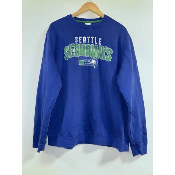 Seattle Seahawks Nike Rewind Club Crew Fleece Mens Sweatshirt Size XL retro - Picture 1 of 8